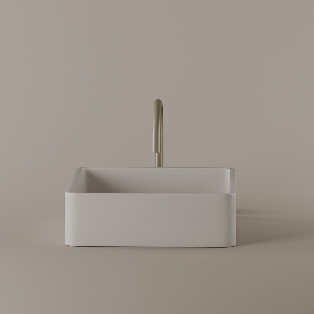 Square Concrete Vessel Sink 15" x 15"