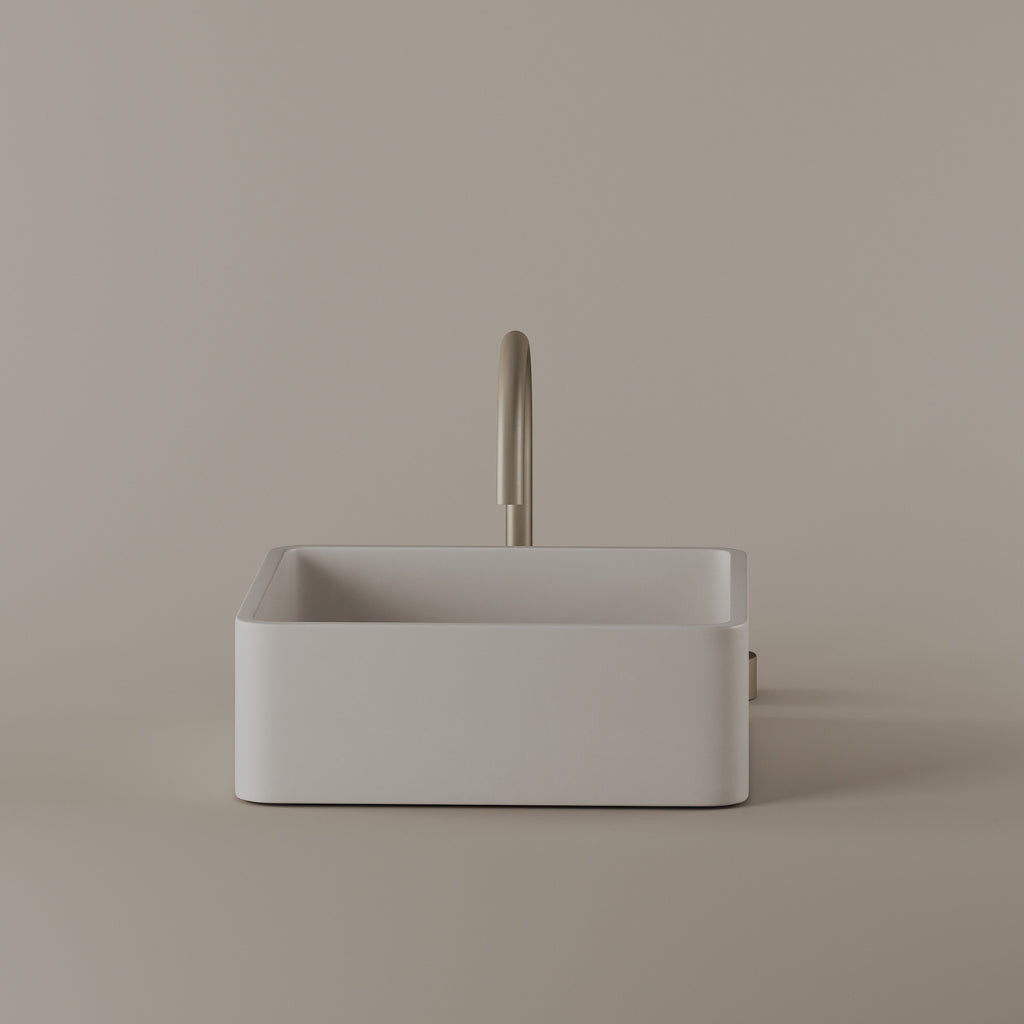 Square Concrete Vessel Sink 14" x 14"