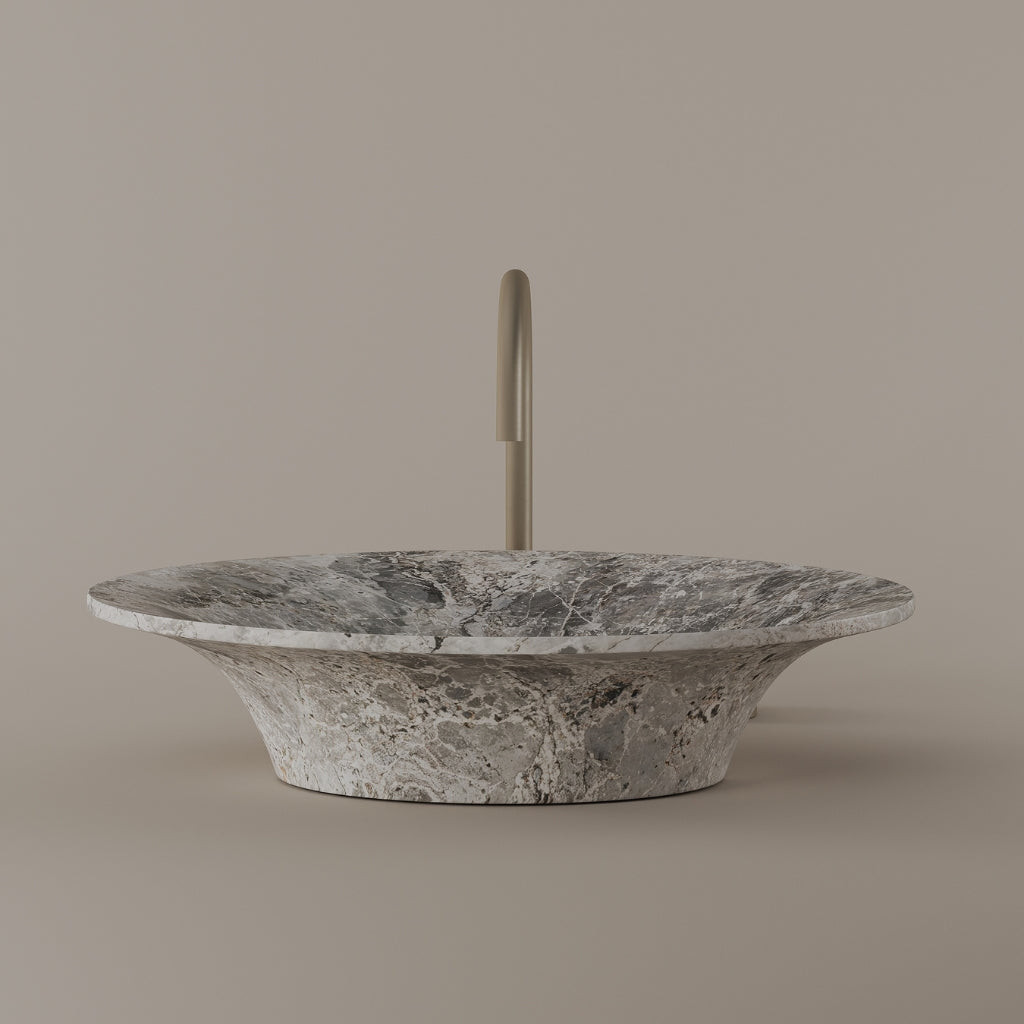 Flared Marble Vessel Sink 24" x 15"