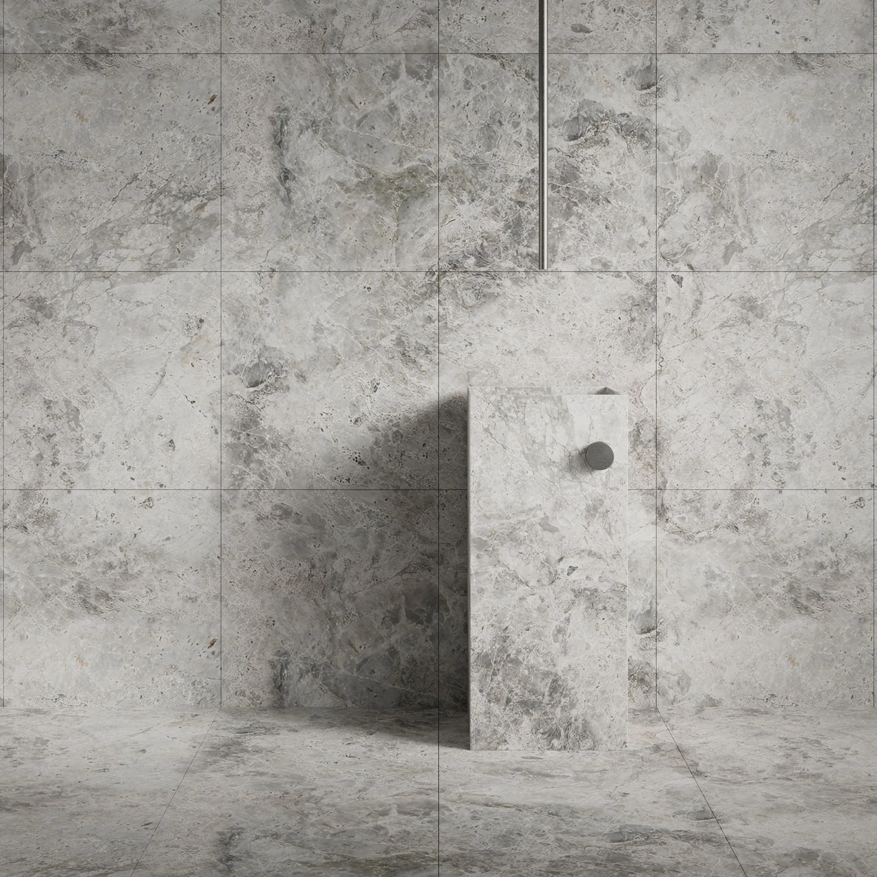 Cloud Gray Natural Stone Honed Marble Tile
