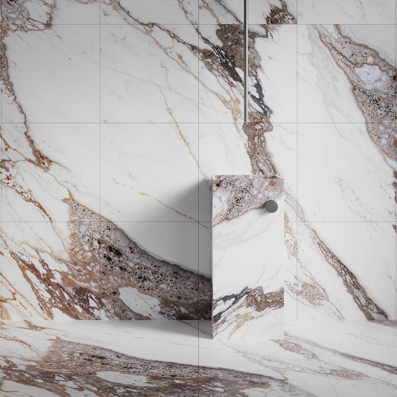 Calacatta Vagli Natural Stone Honed Marble Tile