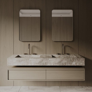 24" x 36" Rectangular Metal Frame Bathroom Mirror