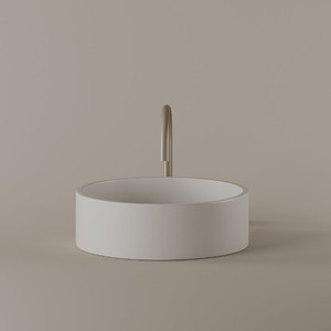 Round Concrete Vessel Sink 15"