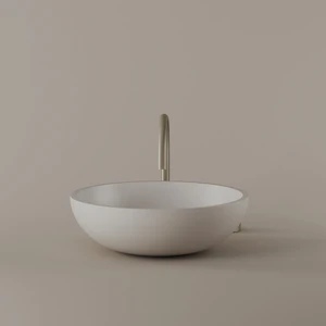 Round Concrete Vessel Sink 16"