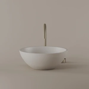 Round Concrete Vessel Sink 16"