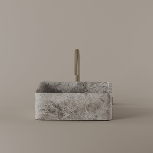 Square Marble Vessel Sink 14" x 14"