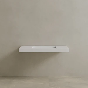 48" Floating Stone Resin Vanity Top with Single Sink