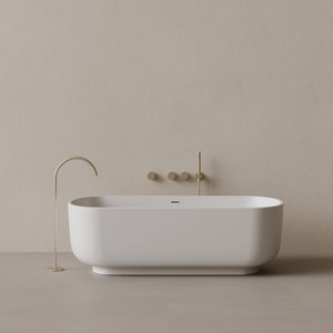69" x 32" Oval Concrete Freestanding Bathtub