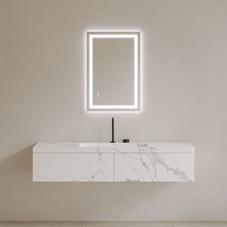 24" x 36" Rectangular LED Bathroom Mirror Dimmable and Anti Fog