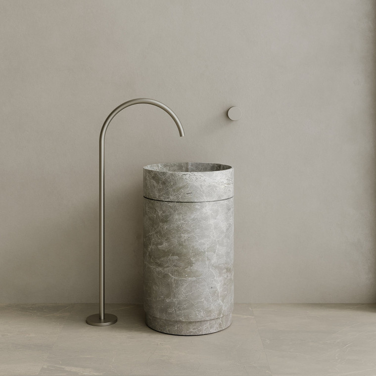 Rotundi Handcrafted Stone Pedestal Sink