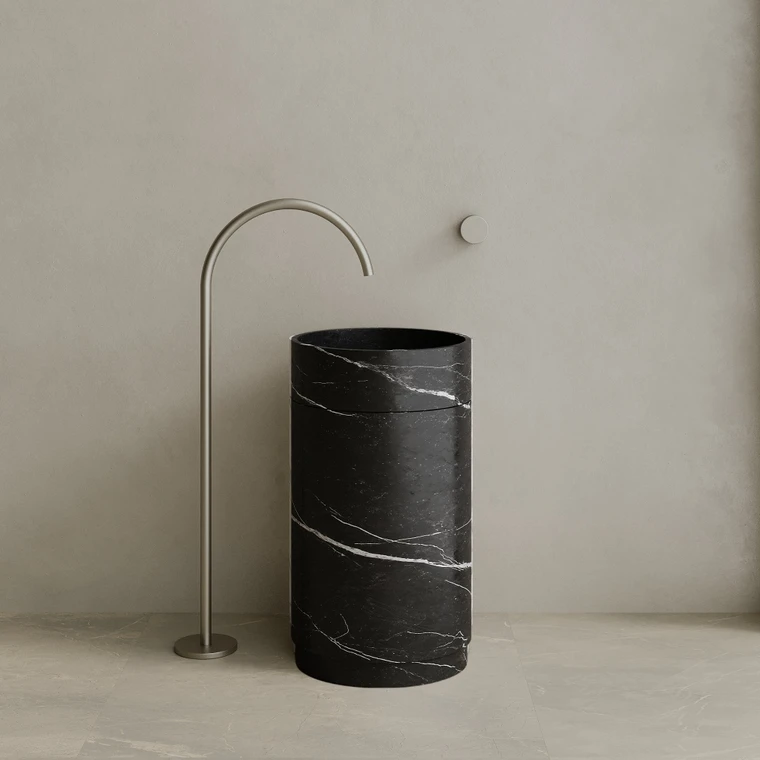 Rotundi Handcrafted Stone Pedestal Sink