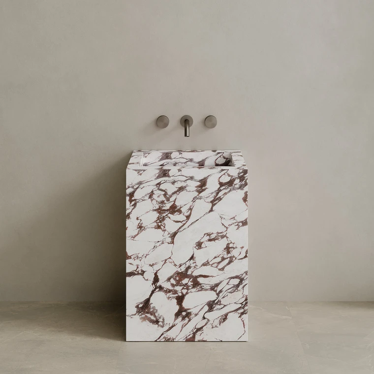 Quattro Handcrafted Stone Pedestal Sink