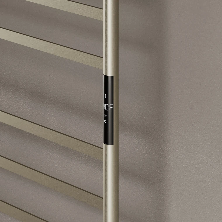 Floor-To-Ceiling 15 Rod Heated Towel Rack with Digital Display