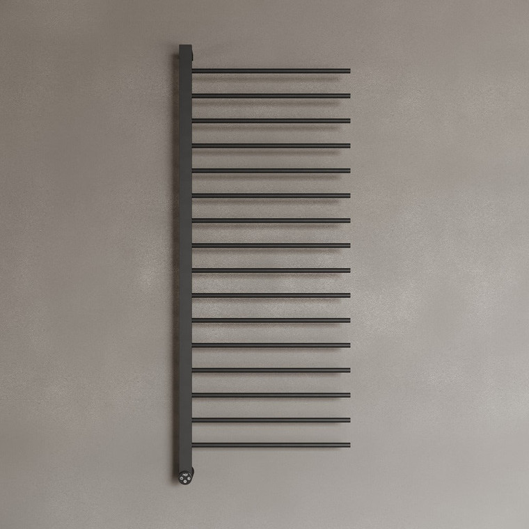 Wall-Mounted 16 Rod Heated Towel Rack with Digital Display