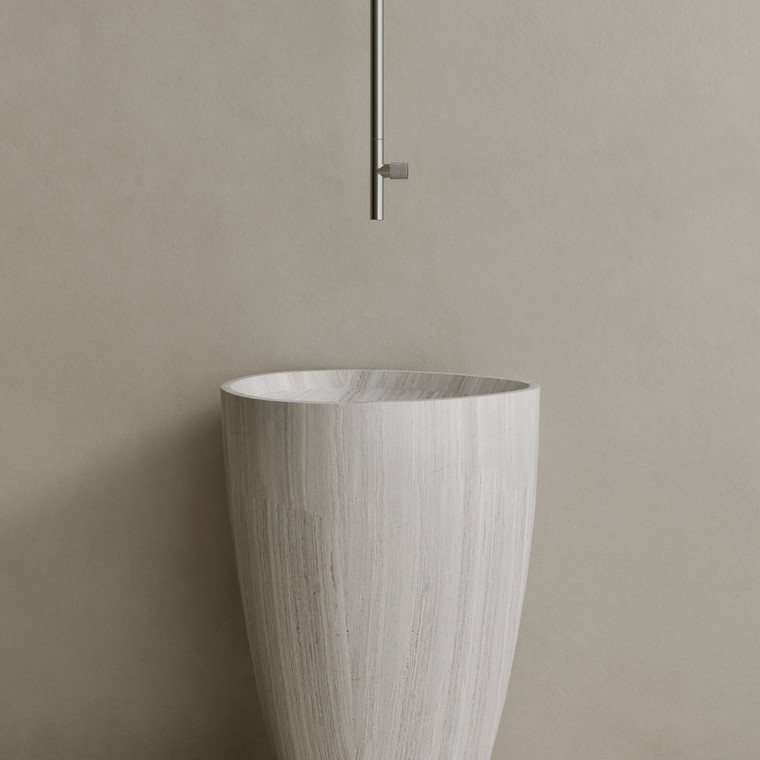 Fluvio Handcrafted Stone Pedestal Sink