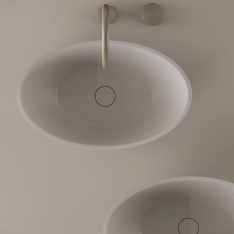 Tapered Concrete Vessel Sink 21" x 14"