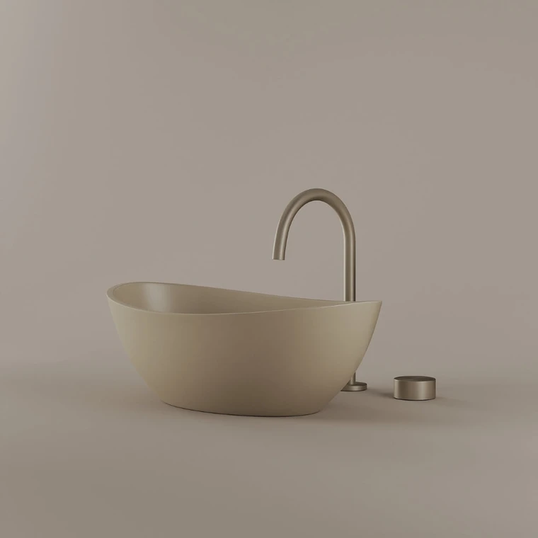 Tapered Concrete Vessel Sink 21" x 14"