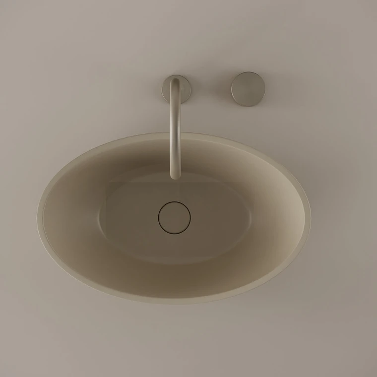 Tapered Concrete Vessel Sink 21" x 14"
