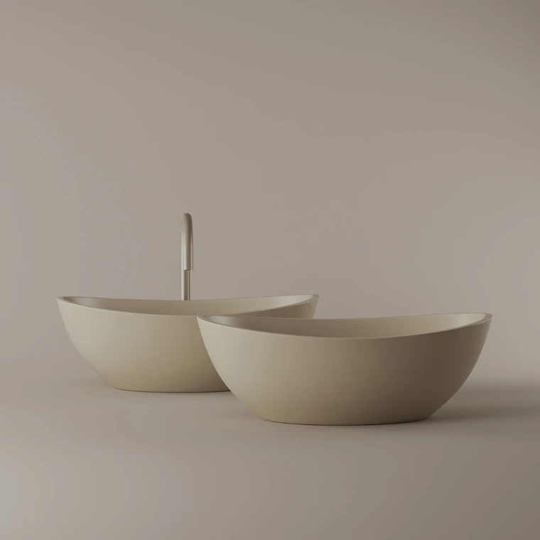 Tapered Concrete Vessel Sink 21" x 14"