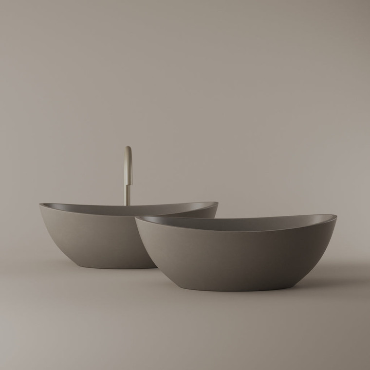 Tapered Concrete Vessel Sink 21" x 14"