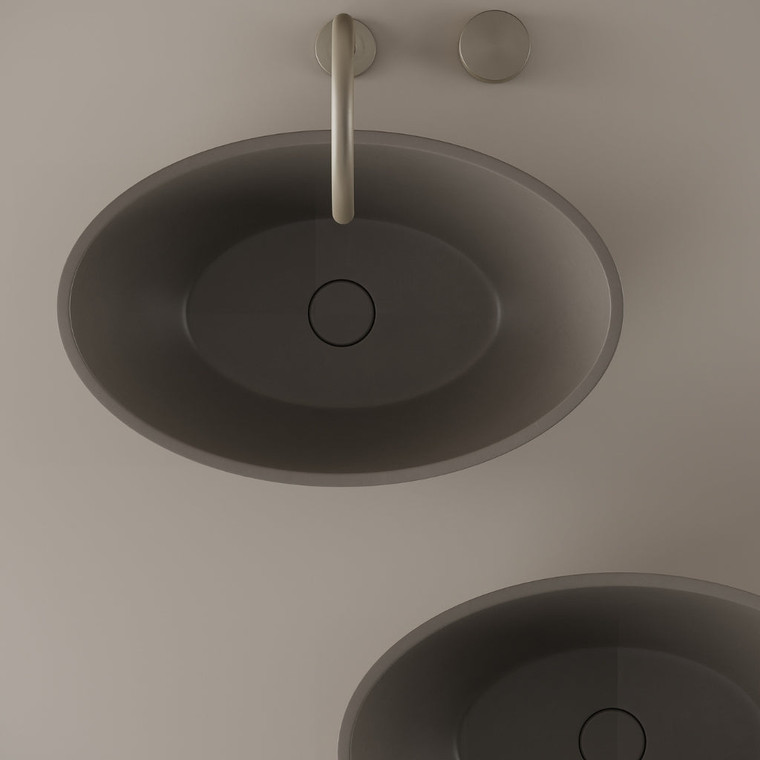 Tapered Concrete Vessel Sink 21" x 14"