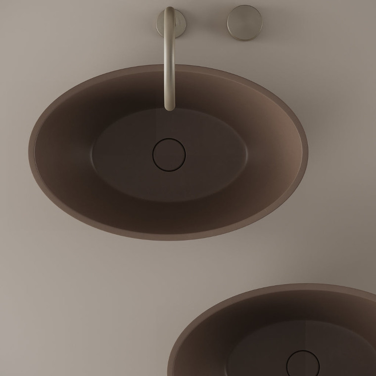 Tapered Concrete Vessel Sink 21" x 14"