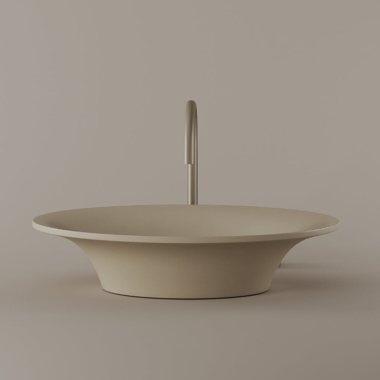 Flared Concrete Vessel Sink 24" x 15"