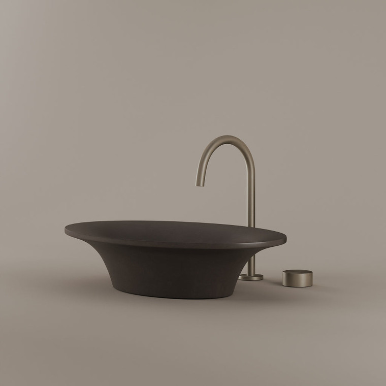 Flared Concrete Vessel Sink 24" x 15"
