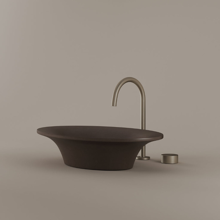 Flared Concrete Vessel Sink 24" x 15"