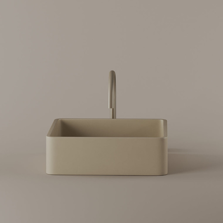 Square Concrete Vessel Sink 15" x 15"