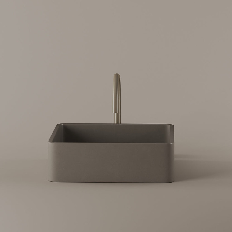 Square Concrete Vessel Sink 15" x 15"