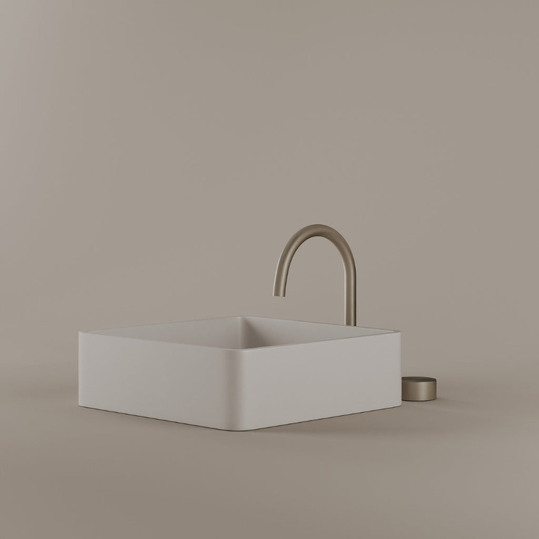 Square Concrete Vessel Sink 15" x 15"