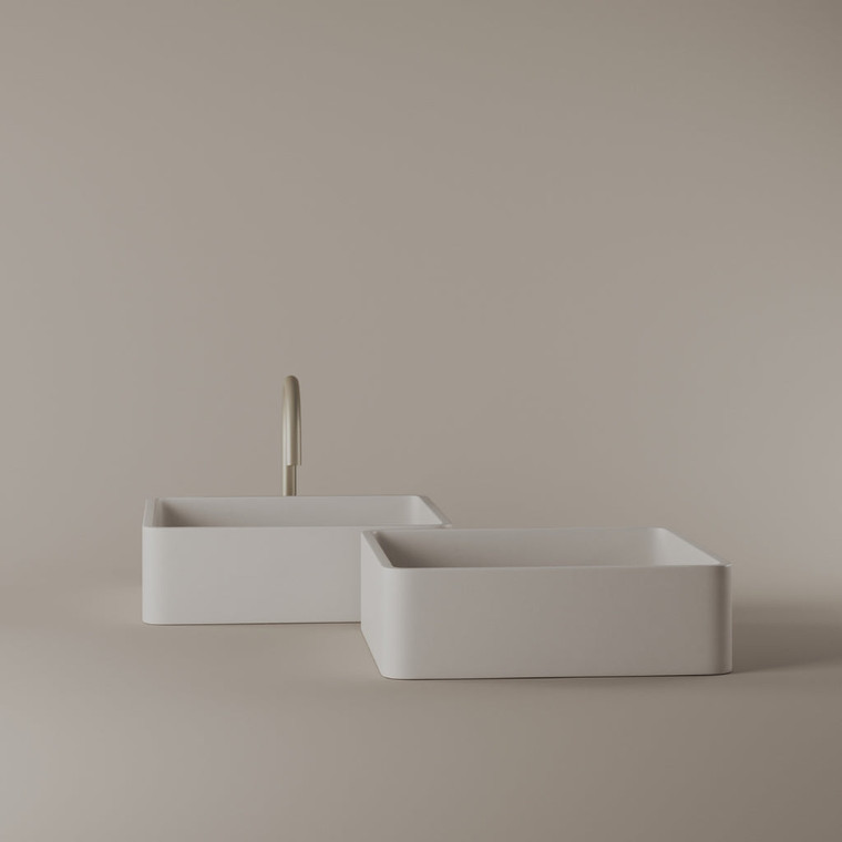 Square Concrete Vessel Sink 15" x 15"