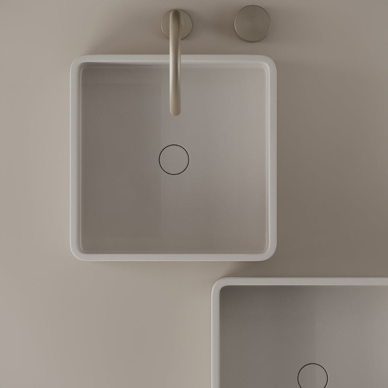 Square Concrete Vessel Sink 15" x 15"
