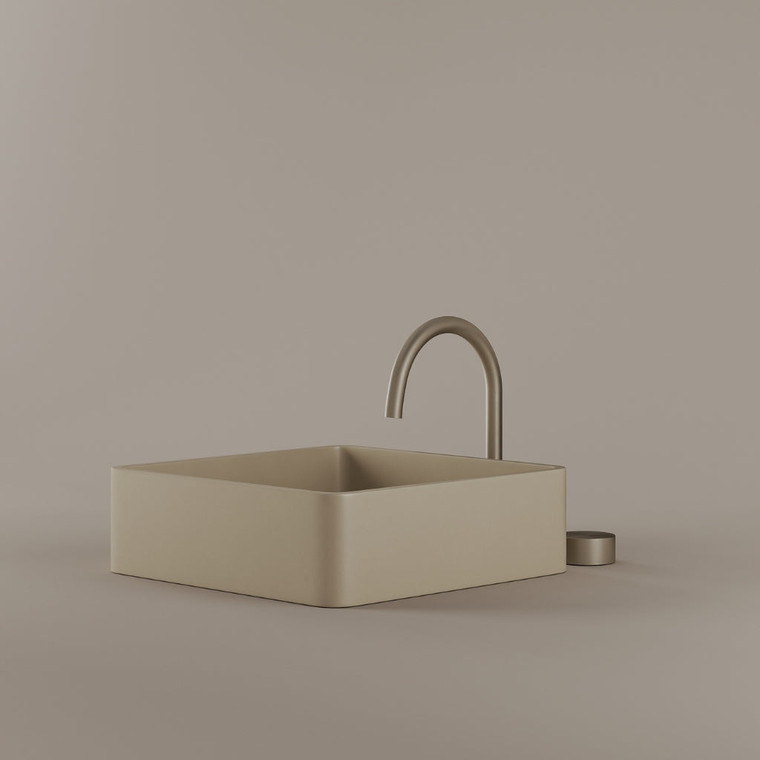 Square Concrete Vessel Sink 15" x 15"
