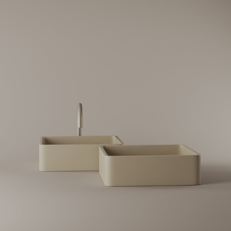Square Concrete Vessel Sink 15" x 15"