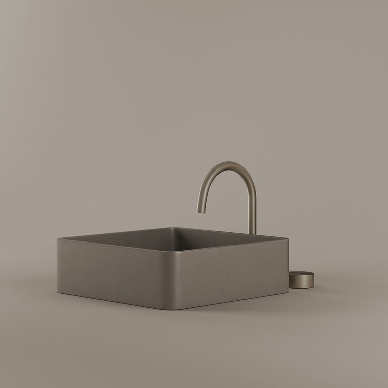 Square Concrete Vessel Sink 15" x 15"