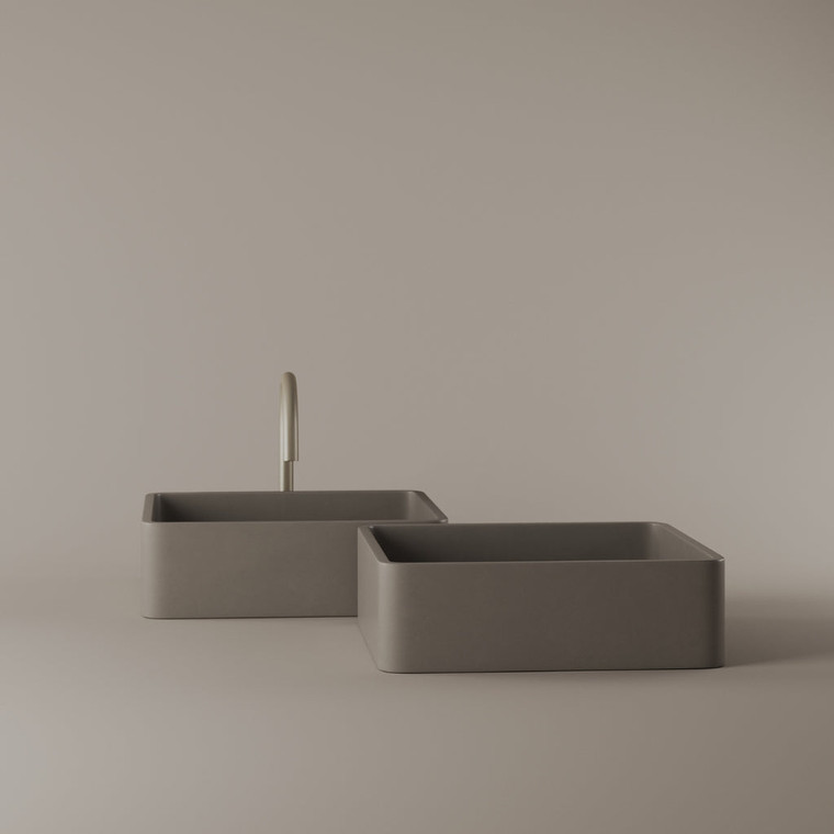 Square Concrete Vessel Sink 15" x 15"