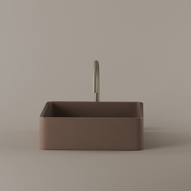 Square Concrete Vessel Sink 15" x 15"