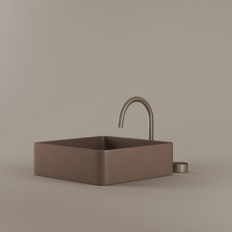 Square Concrete Vessel Sink 15" x 15"