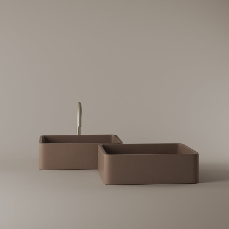 Square Concrete Vessel Sink 15" x 15"