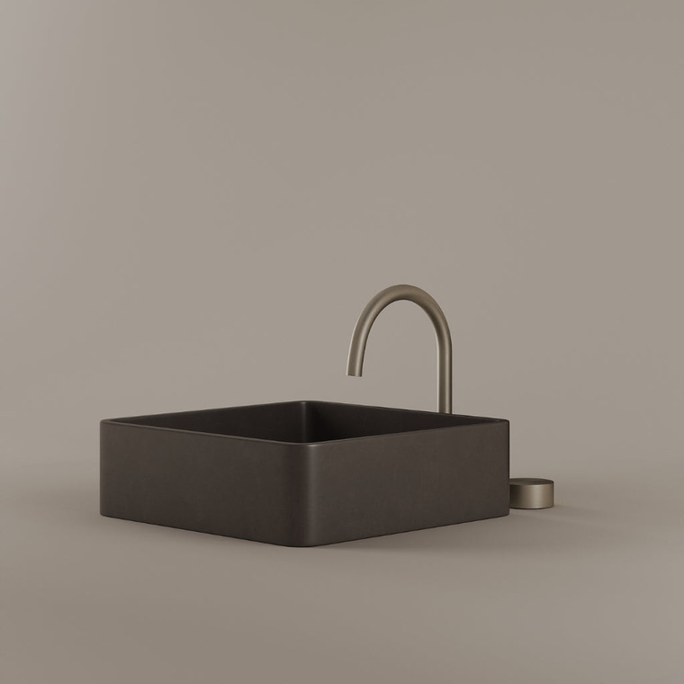 Square Concrete Vessel Sink 15" x 15"