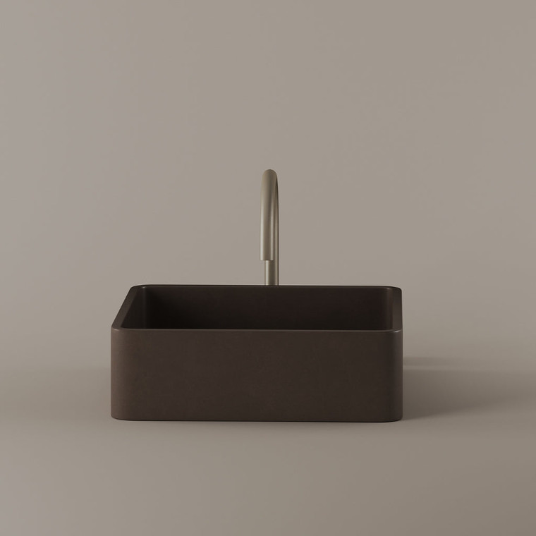 Square Concrete Vessel Sink 15" x 15"