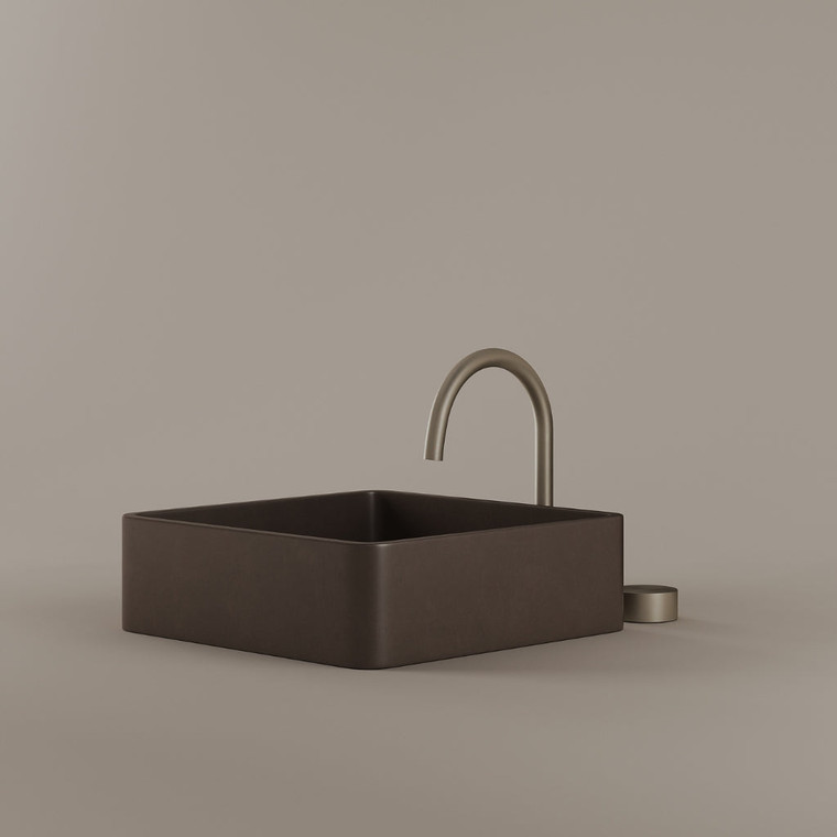 Square Concrete Vessel Sink 15" x 15"