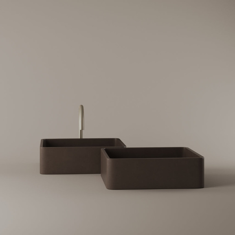 Square Concrete Vessel Sink 15" x 15"