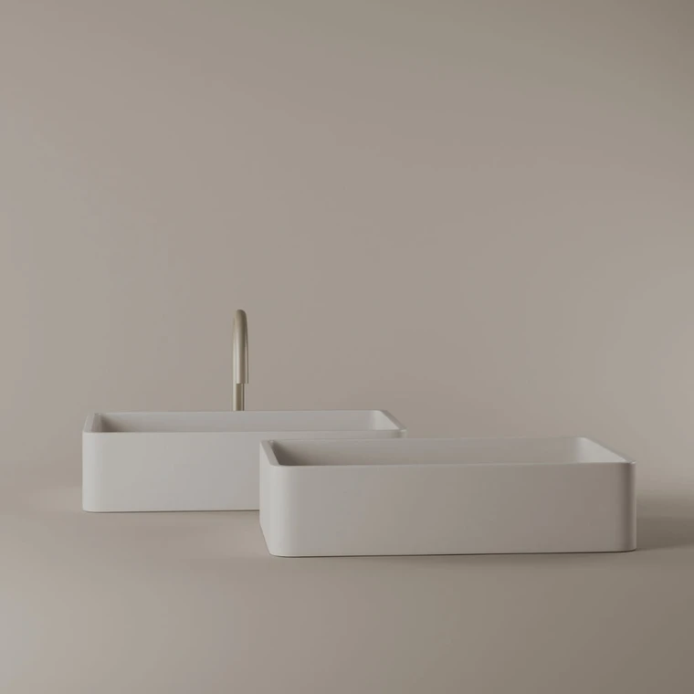 Rectangular Concrete Vessel Sink 20" x 13"