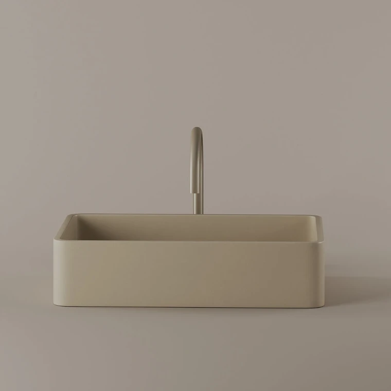 Rectangular Concrete Vessel Sink 20" x 13"