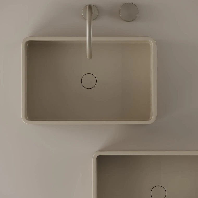 Rectangular Concrete Vessel Sink 20" x 13"