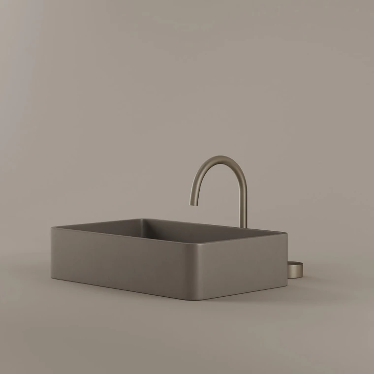 Rectangular Concrete Vessel Sink 20" x 13"