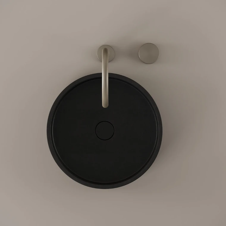 Round Concrete Vessel Sink 15"
